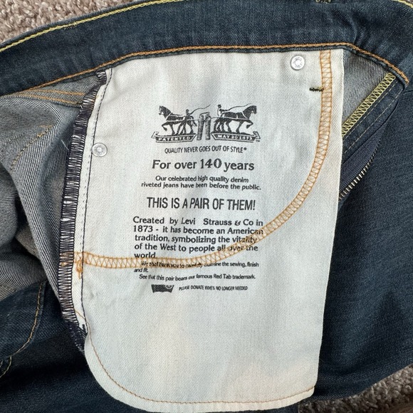 Levi's 511 Slim Fit Jeans Men's 40x30 Blue Stretch Denim Dark Wash - Picture 7 of 10